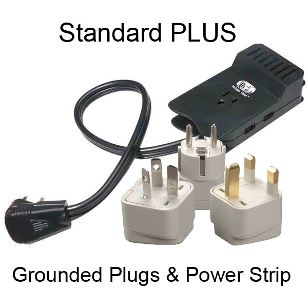 Travel Power Surge Strip with 3 Grounded China Plugs