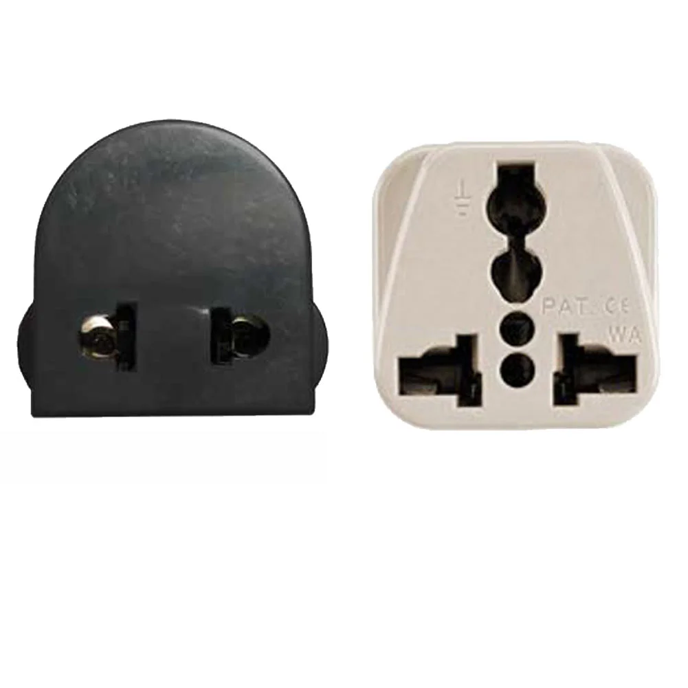 Back Side of Grounded and Nongrounded UK Travel Adaptors
