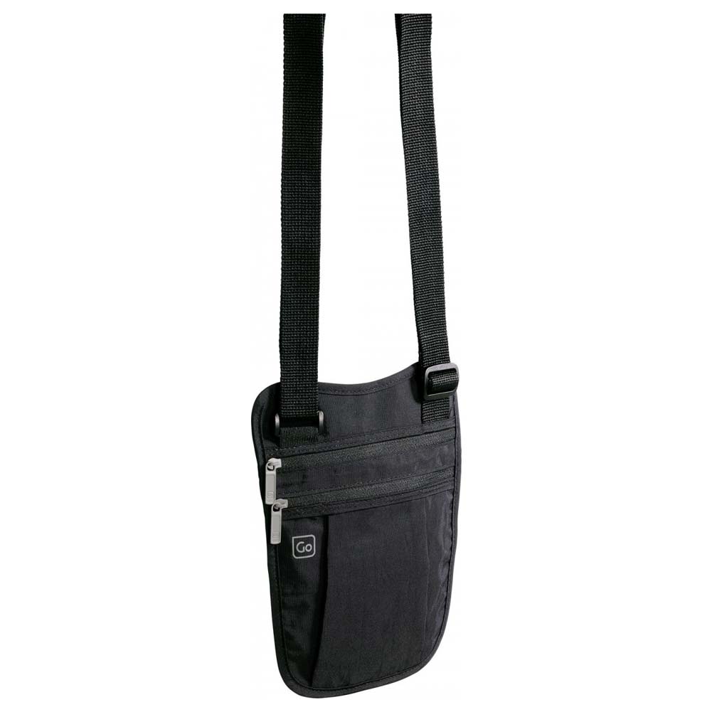 Hidden crossbody money belt black