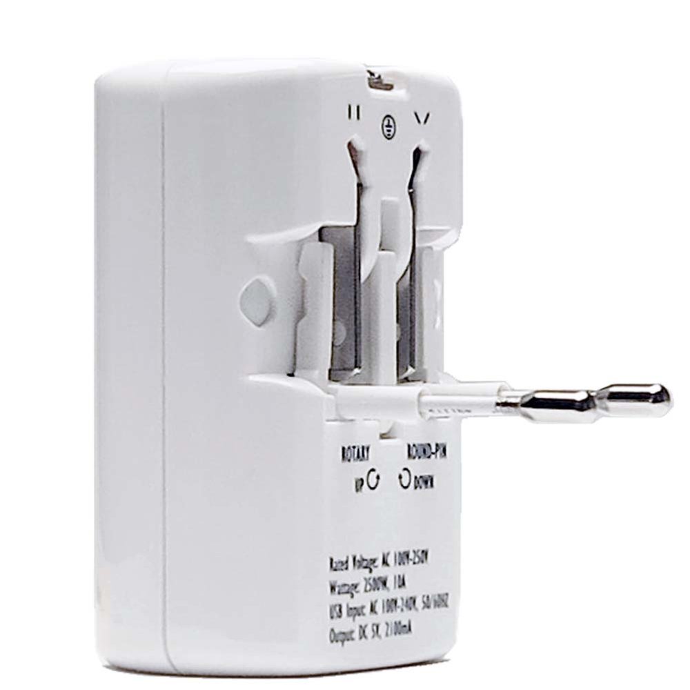 kandidat Gammel mand Athletic Universal All-In-One Travel Adapter with USB Port — Going In Style | Travel  Adapters 