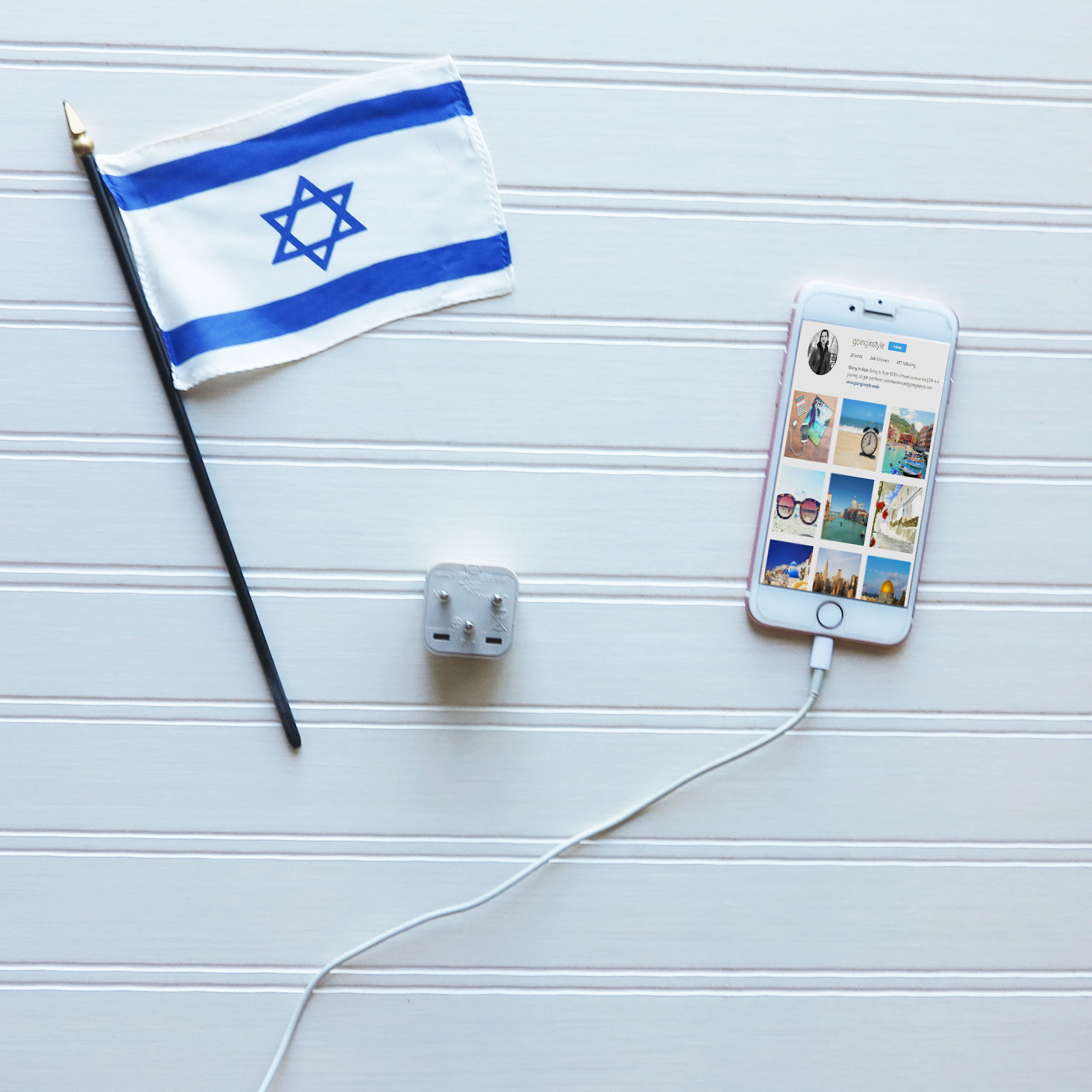 Copy of Israel travel adapter traveling iPhone