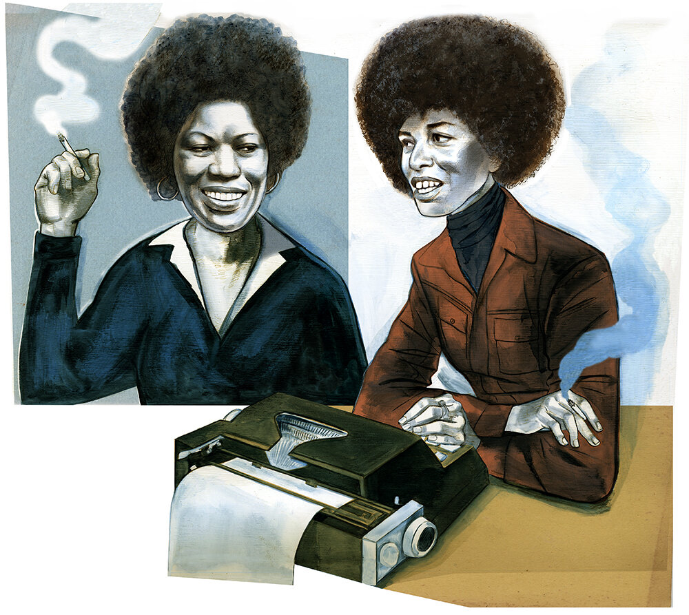  Toni Morrison and Angela Davis for the Toni Morrison Documentary,  The Pieces I Am . 