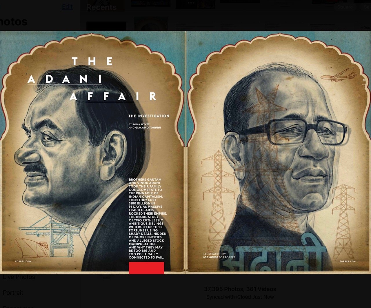  The Adani brothers for Forbes magazine. Art direction: Robert Priest/Grace Lee 