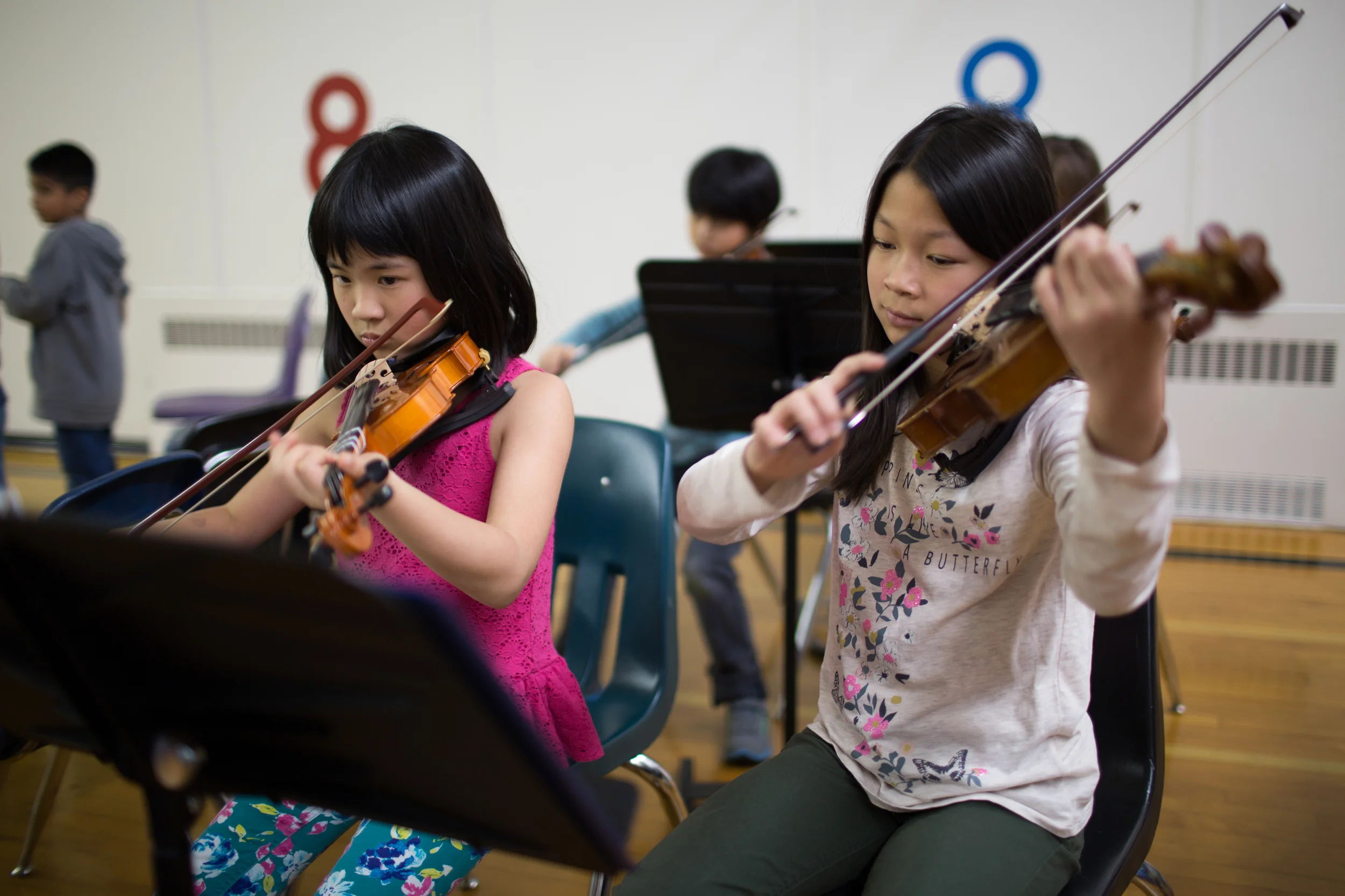 Two members of Team Oistrakh, rehearsing earlier this year.