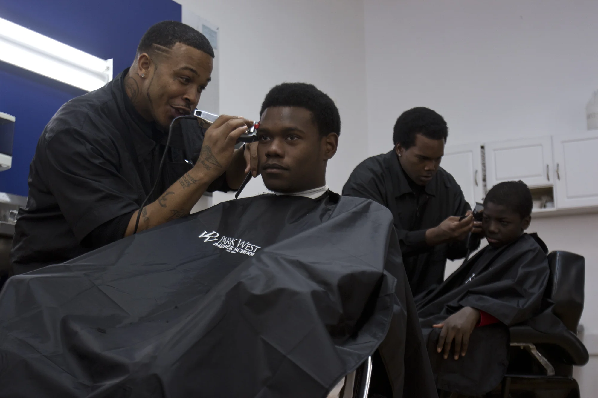 DJ cuts hair at the Park West Barber School on East Main
Street in Durham. He has been enrolled there for 9 months and is planning to
graduate next May.
Normal
0
false
false
false
EN-US
JA
X-NONE
/* Style Definitions */
table.MsoNormalTable
{mso-style-name:"Table Normal";
mso-tstyle-rowband-size:0;
mso-tstyle-colband-size:0;
mso-style-noshow:yes;
mso-style-priority:99;
mso-style-parent:"";
mso-padding-alt:0in 5.4pt 0in 5.4pt;
mso-para-margin:0in;
mso-para-margin-bottom:.0001pt;
mso-pagination:widow-orphan;
font-size:12.0pt;
font-family:Cambria;
mso-ascii-font-family:Cambria;
mso-ascii-theme-font:minor-latin;
mso-hansi-font-family:Cambria;
mso-hansi-theme-font:minor-latin;}
DJ hopes his new employment as a barber will be a a key part
in his move from life as a drug dealer and murderer to life as a respected
family man.