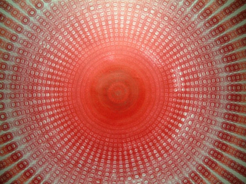 Large Red Circle, 2054 Minutes - detail