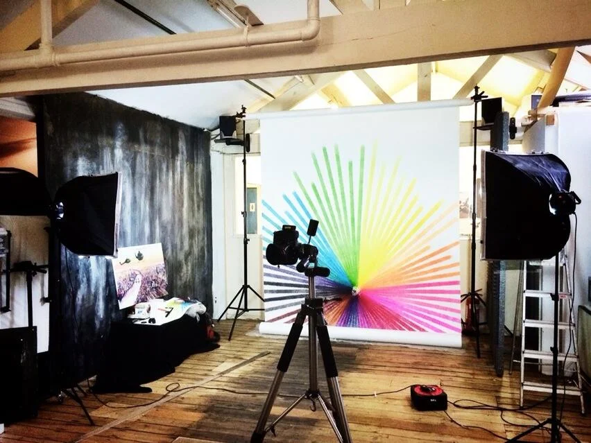 Photographing 20 Assorted Colour Inks, 3377 Minutes in Dk's studio