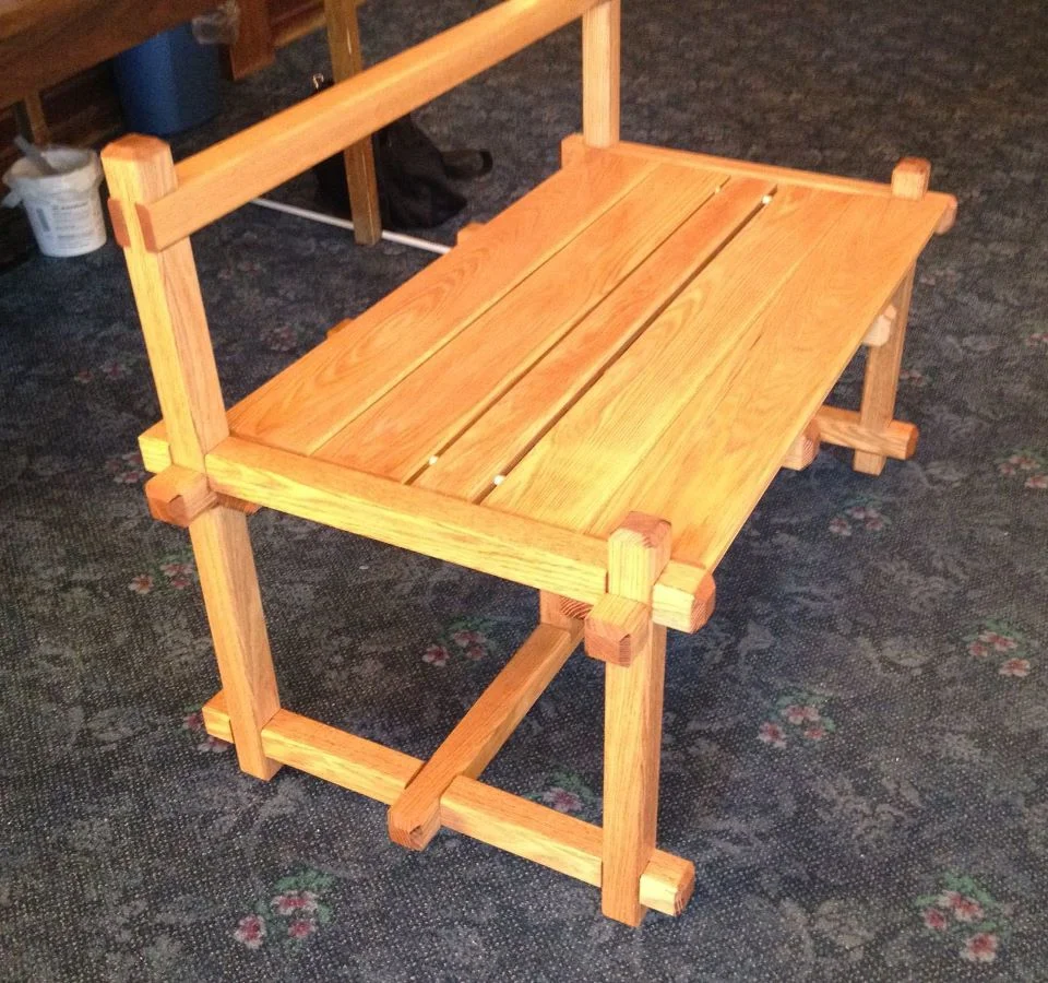 Puzzle-Style Bench by Cindy Bennett