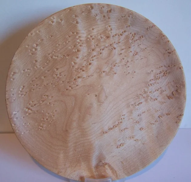 Highly Figured Birdseye Maple Plate made by George Wurtzel