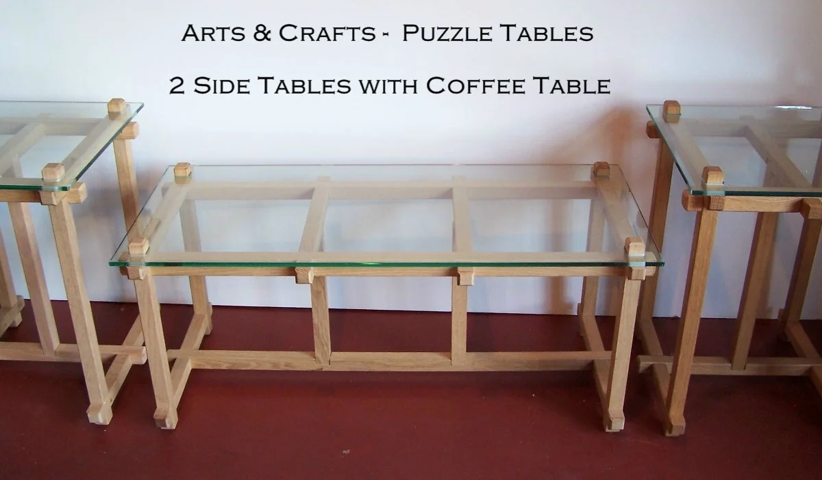 Two side tables and coffee table