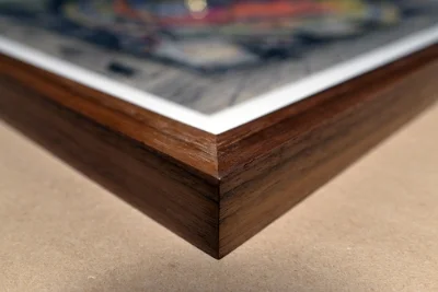 Walnut frame built for artwork by Sean Smuda. Photo Sean Smuda