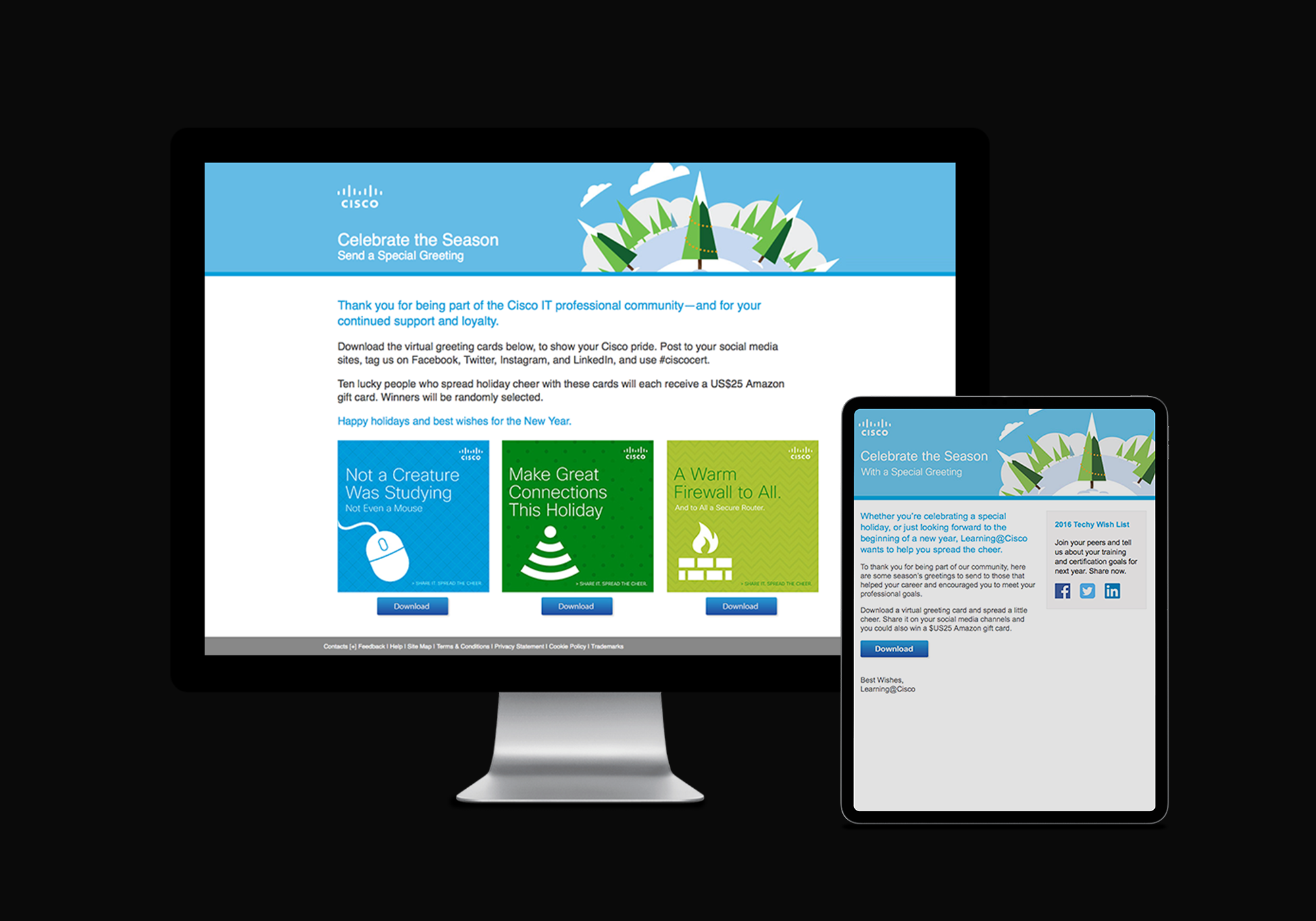 Holiday email campaign