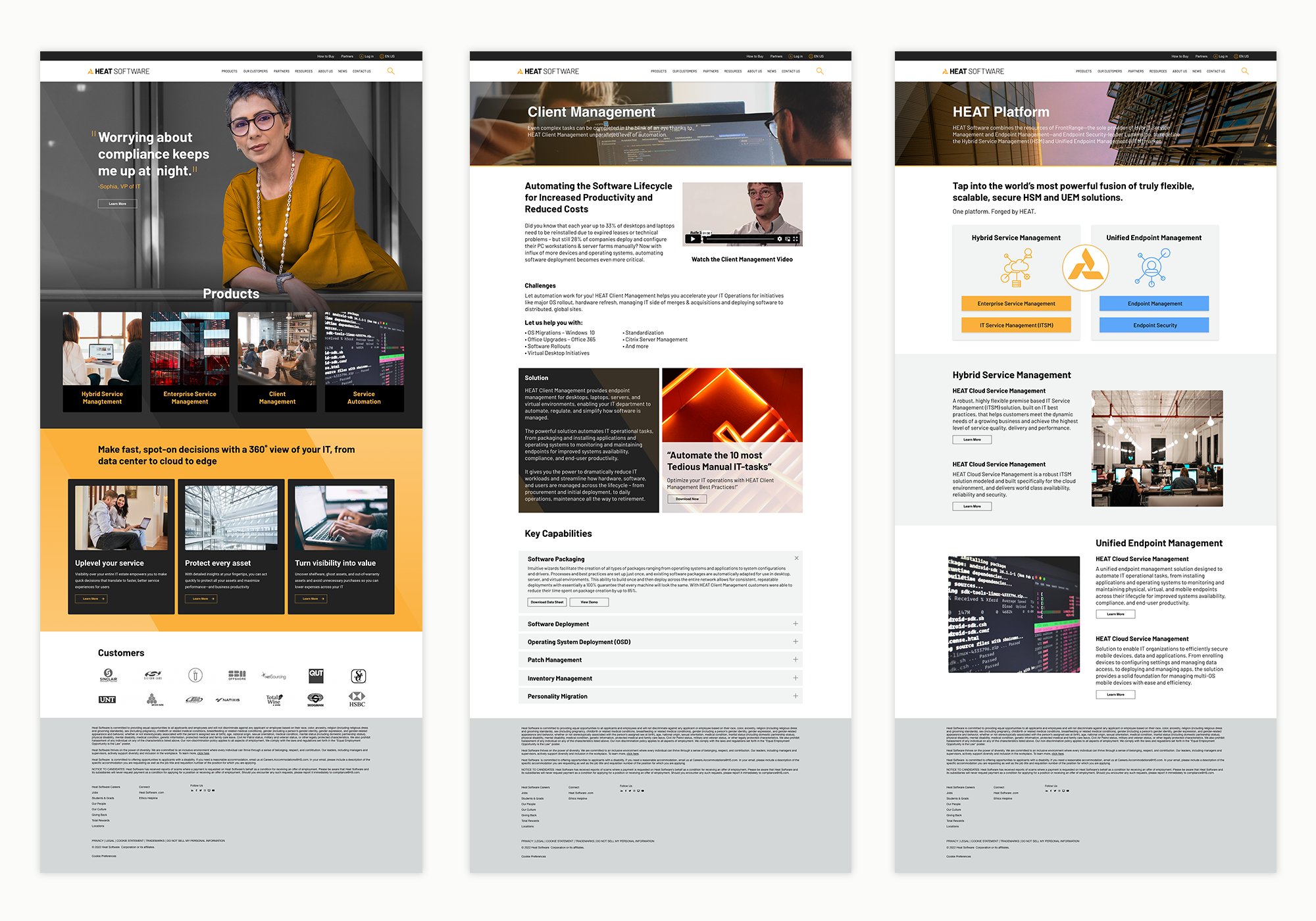 Desktop Website & Subpages