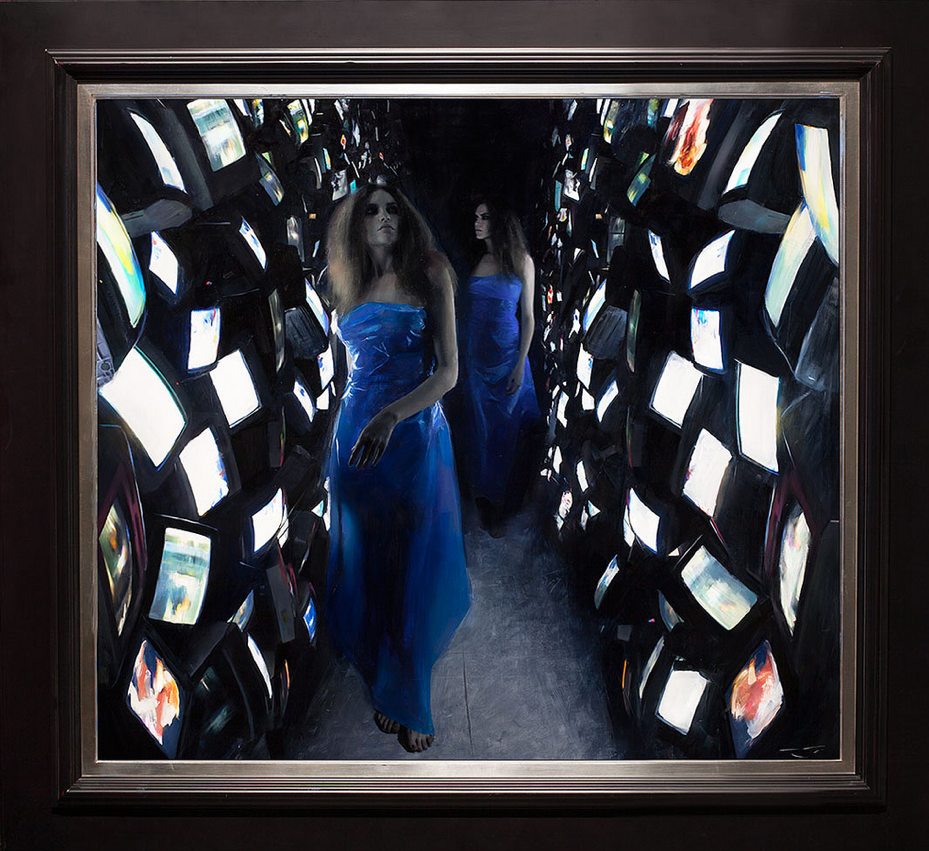 "Videodrome" 48x54 oil on canvas