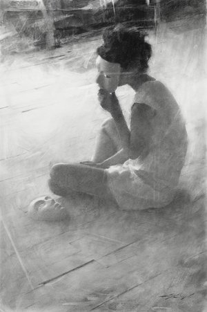 Another+Face+to+wear+14x20+charcoal+2012-SOLD+Arcadia+Gallery.jpg