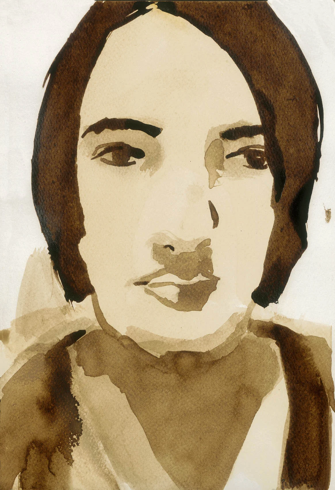 French girl II , ink on paper, 2012