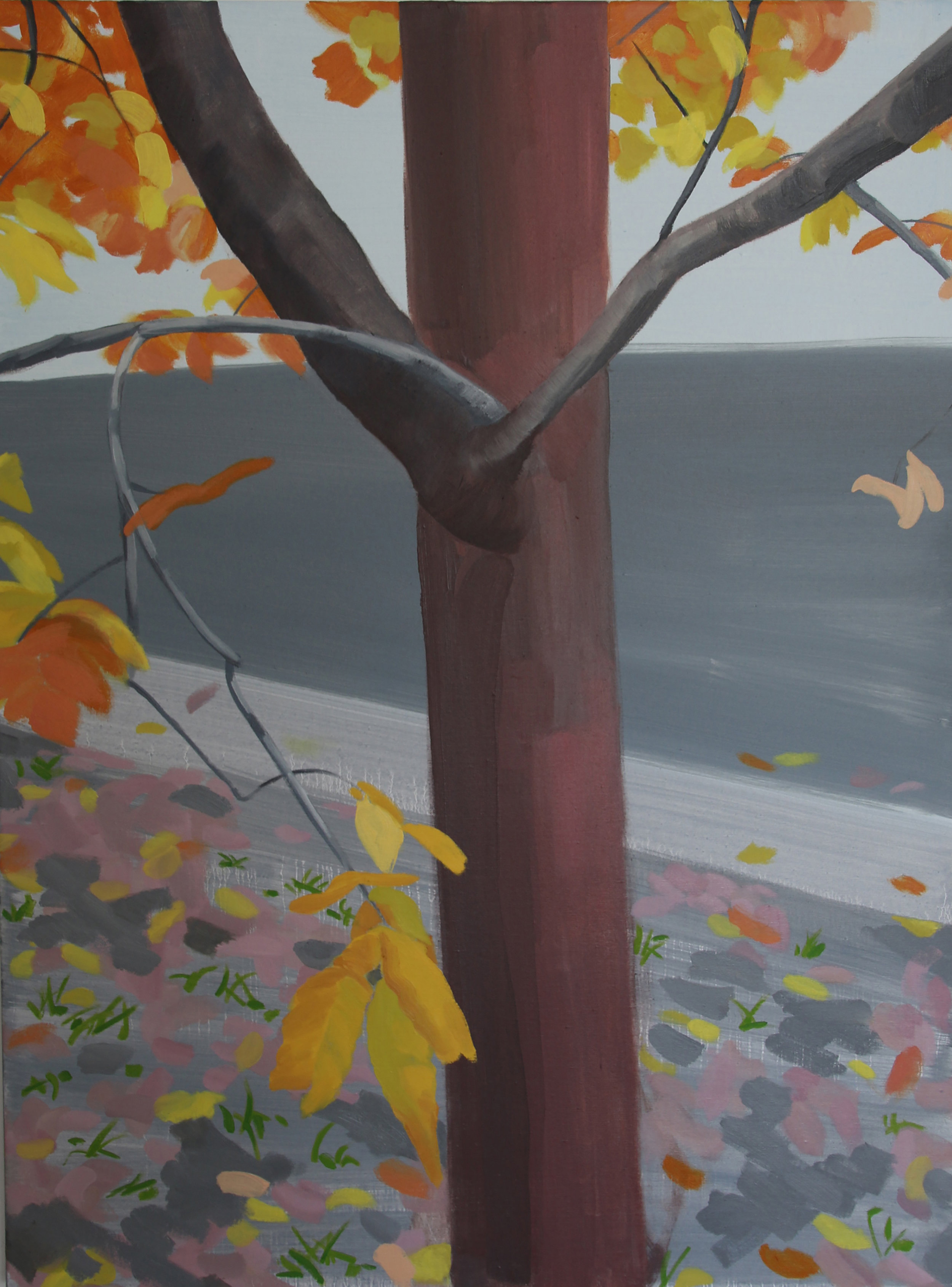 Autumn Street, 92 x 69cm, oil on canvas,2017.jpeg