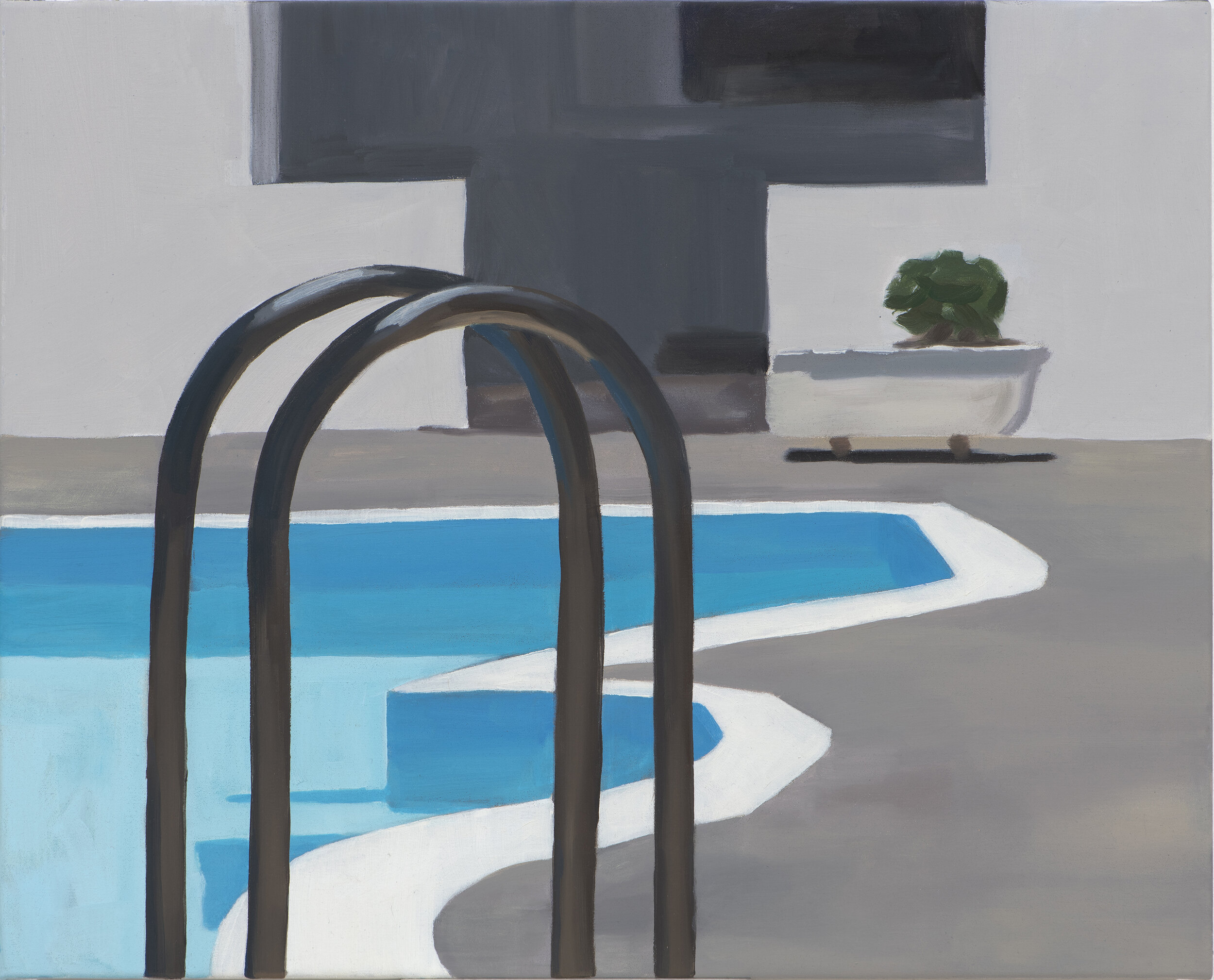 Pool No. 6, oil on polyester, 51 x 41 cm, box framed