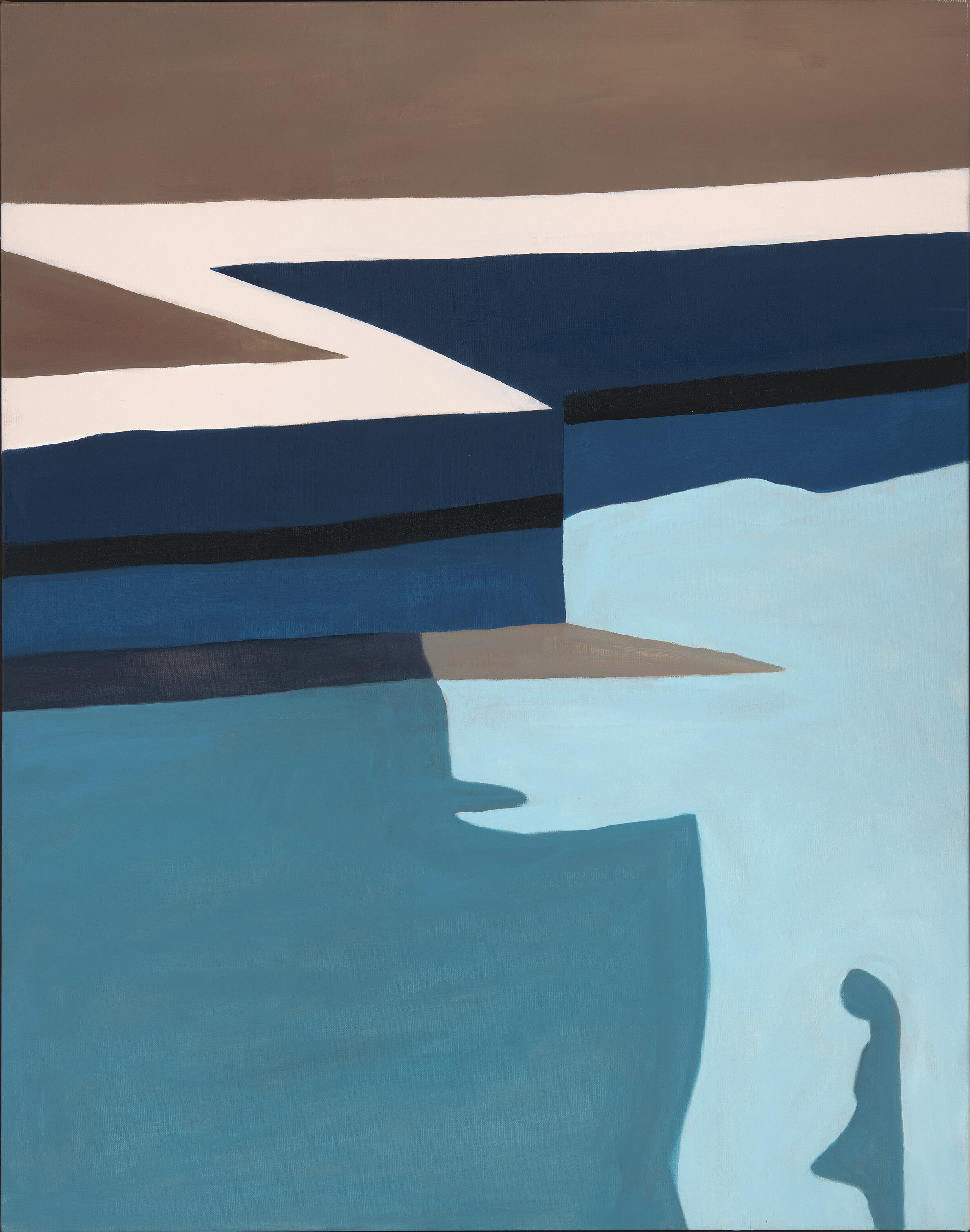 Pool No. 5, oil on polyester, 84 x 107 cm, box framed