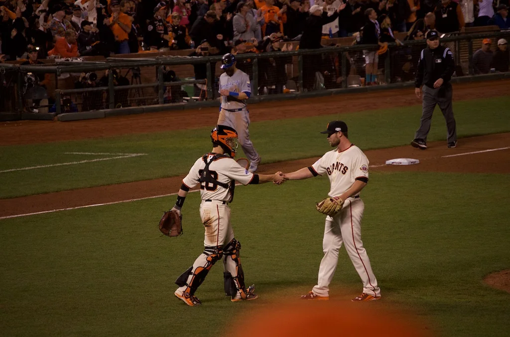 Posey/Strickland Game 4 World Series Win, 2014, AT&T Park, San Francisco, CA