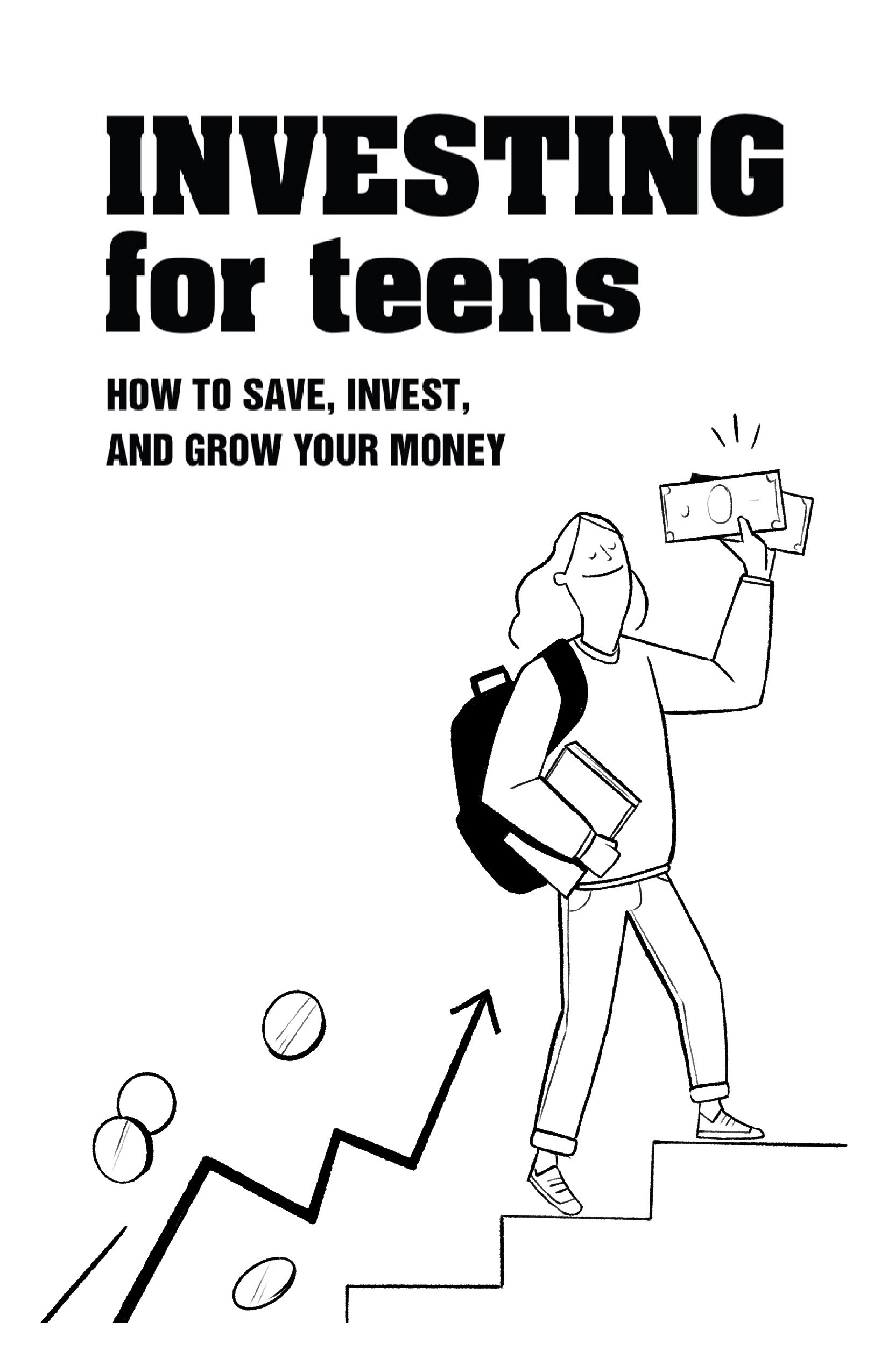 Drew Bardana Illustration - Investing for Teens Cover Sketch 1
