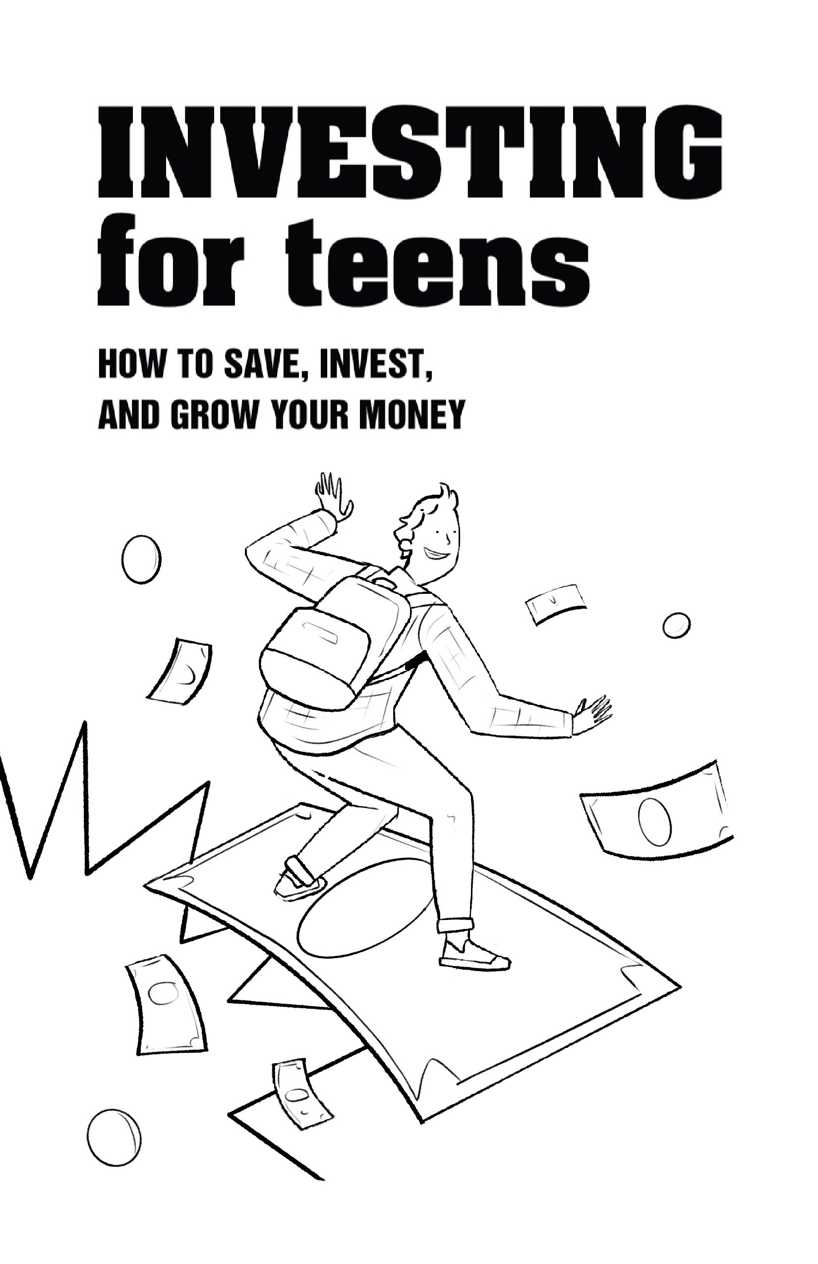 Drew Bardana Illustration - Investing for Teens Cover Sketch 5