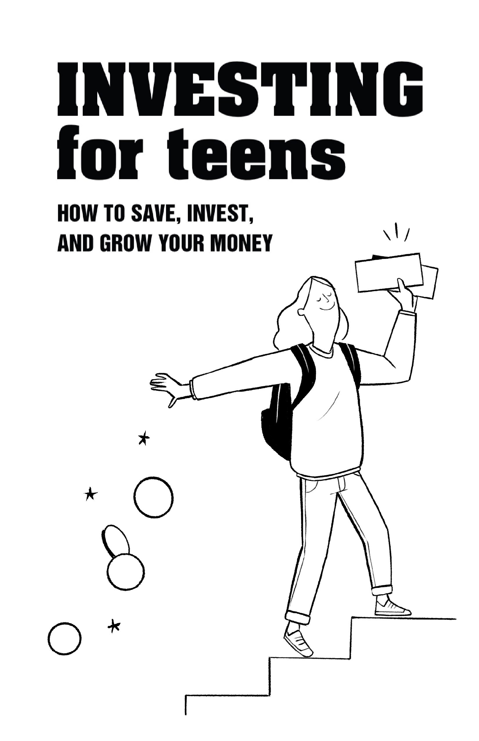Drew Bardana Illustration - Investing for Teens Cover Sketch 6