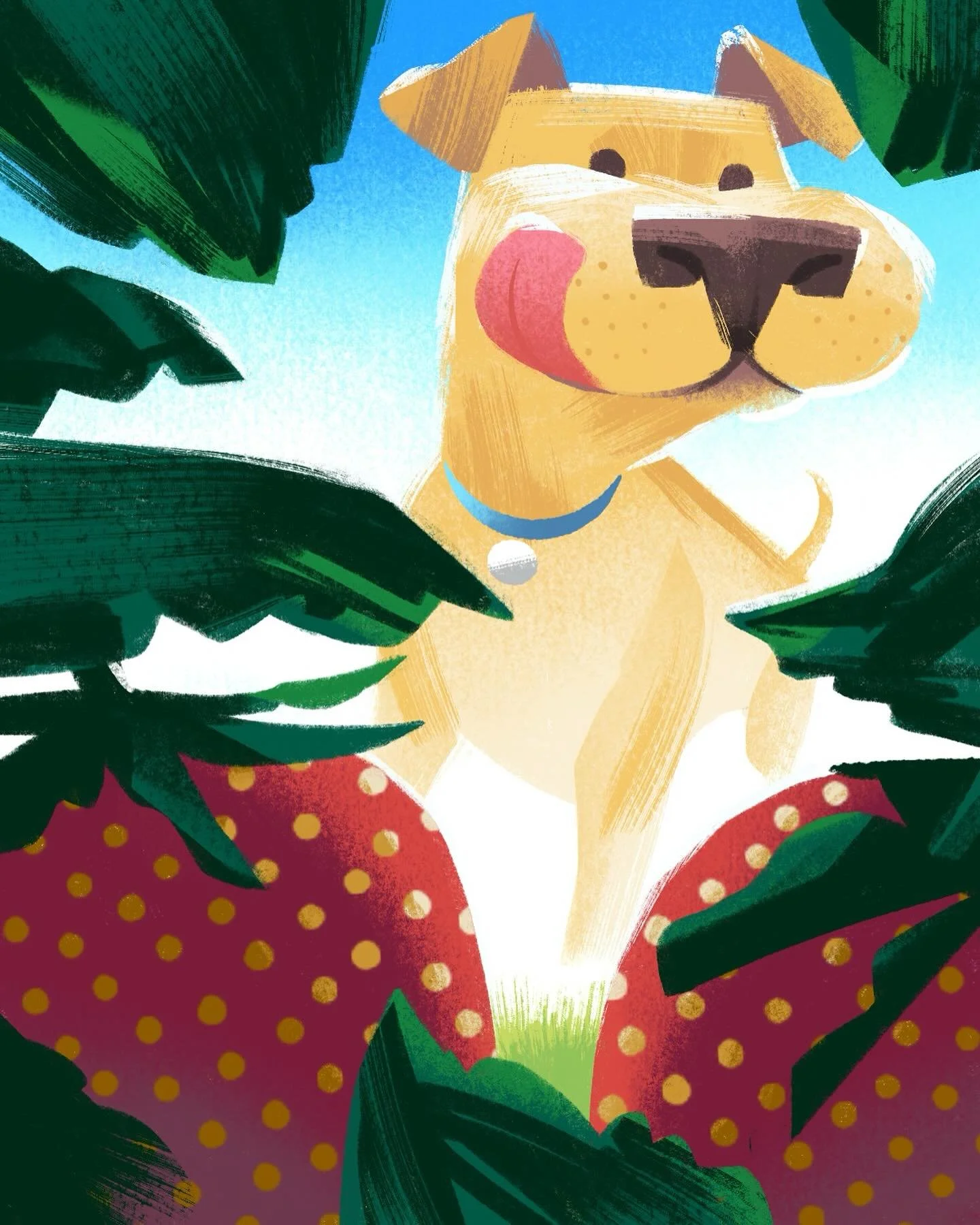 Fido found a patch of strawberries!

@peachtober @furrylittlepeach 

#peachtober25 #peachtober25strawberry #dogslife #strawberry #illustration #kidlitillustration #gardendog