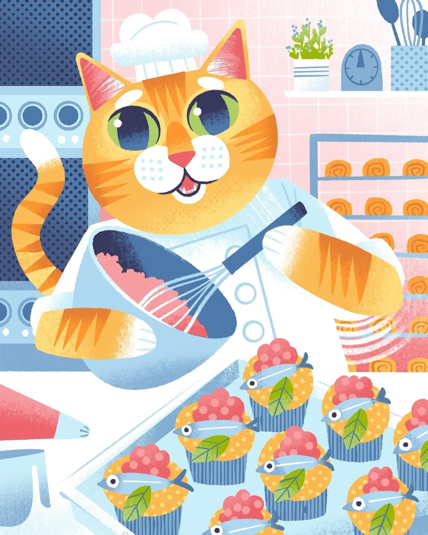 Peachtober Day 30: Whisker

#peachtober25 #peachtober25whisker #cat #illustration #bakery #pastry #character #cupcakes