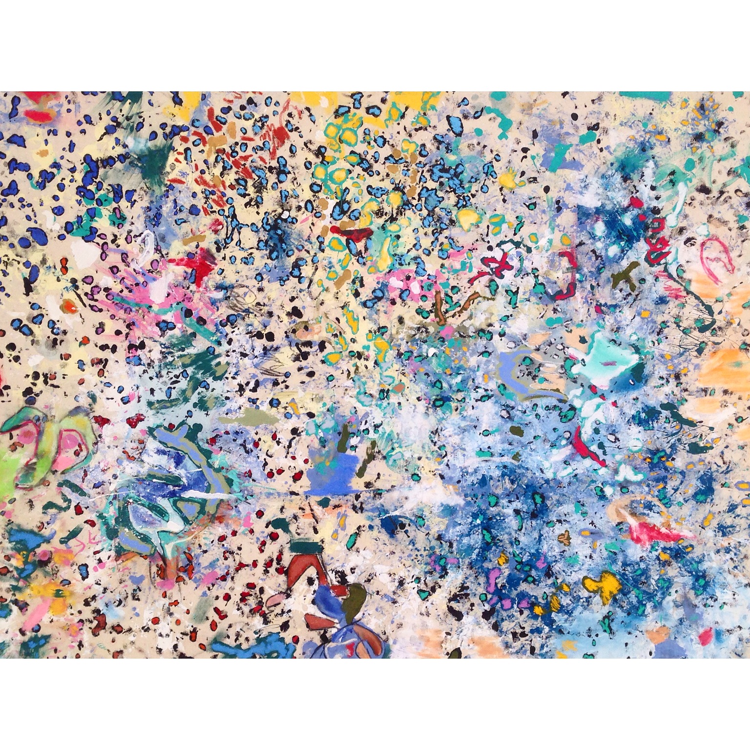 Acrylic and Oil Stick on Canvas 63 x 47 in 160 x 120 cm
