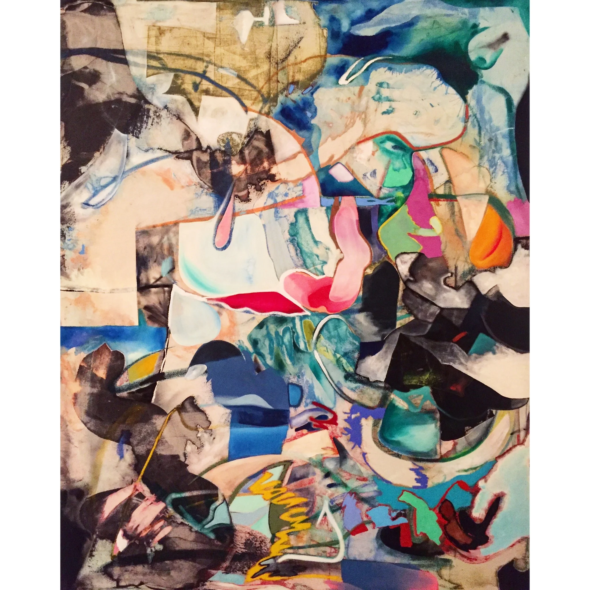 Acrylic and Oil Stick on Canvas 51 x 64 in 130 x 163 cm