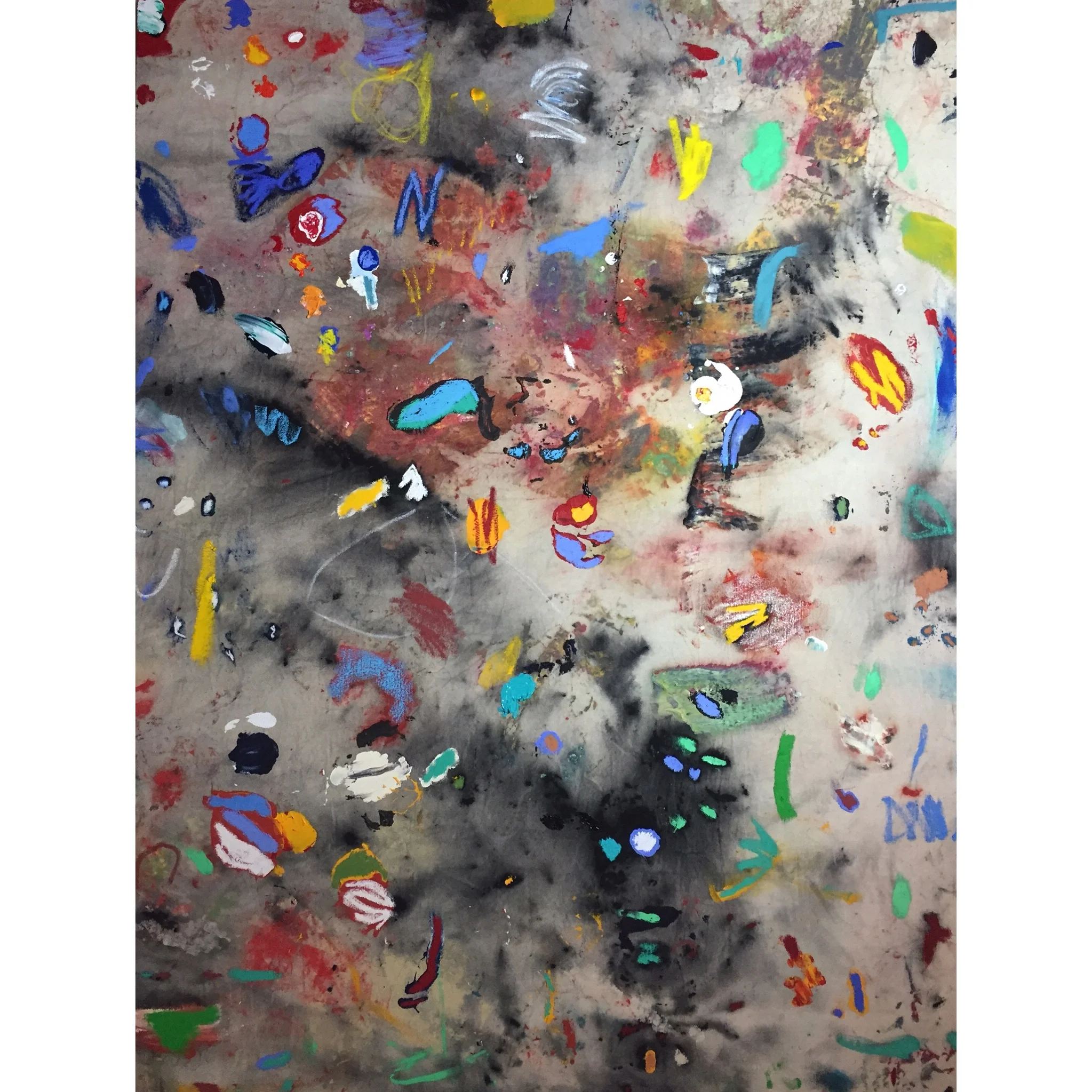  Acrylic and Oil Stick on Canvas  36 x 48 in  92 x 122 cm 