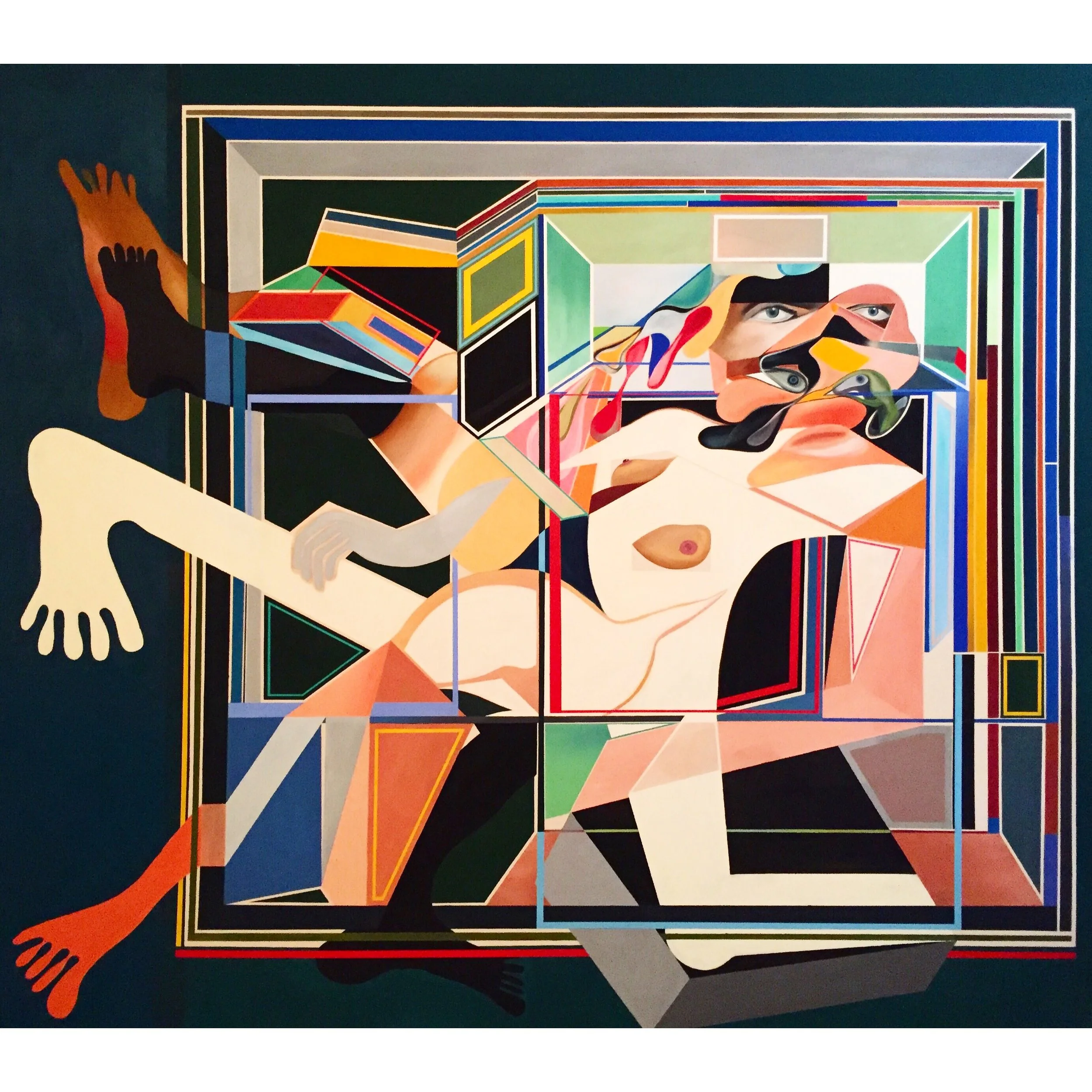  Acrylic and Oil Stick on Canvas&nbsp;  76 x 65 in&nbsp;  193 x 165 cm 