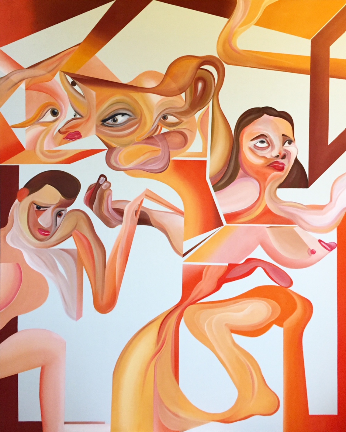 Acrylic on Canvas 64 x 52 in 163 x 132 cm