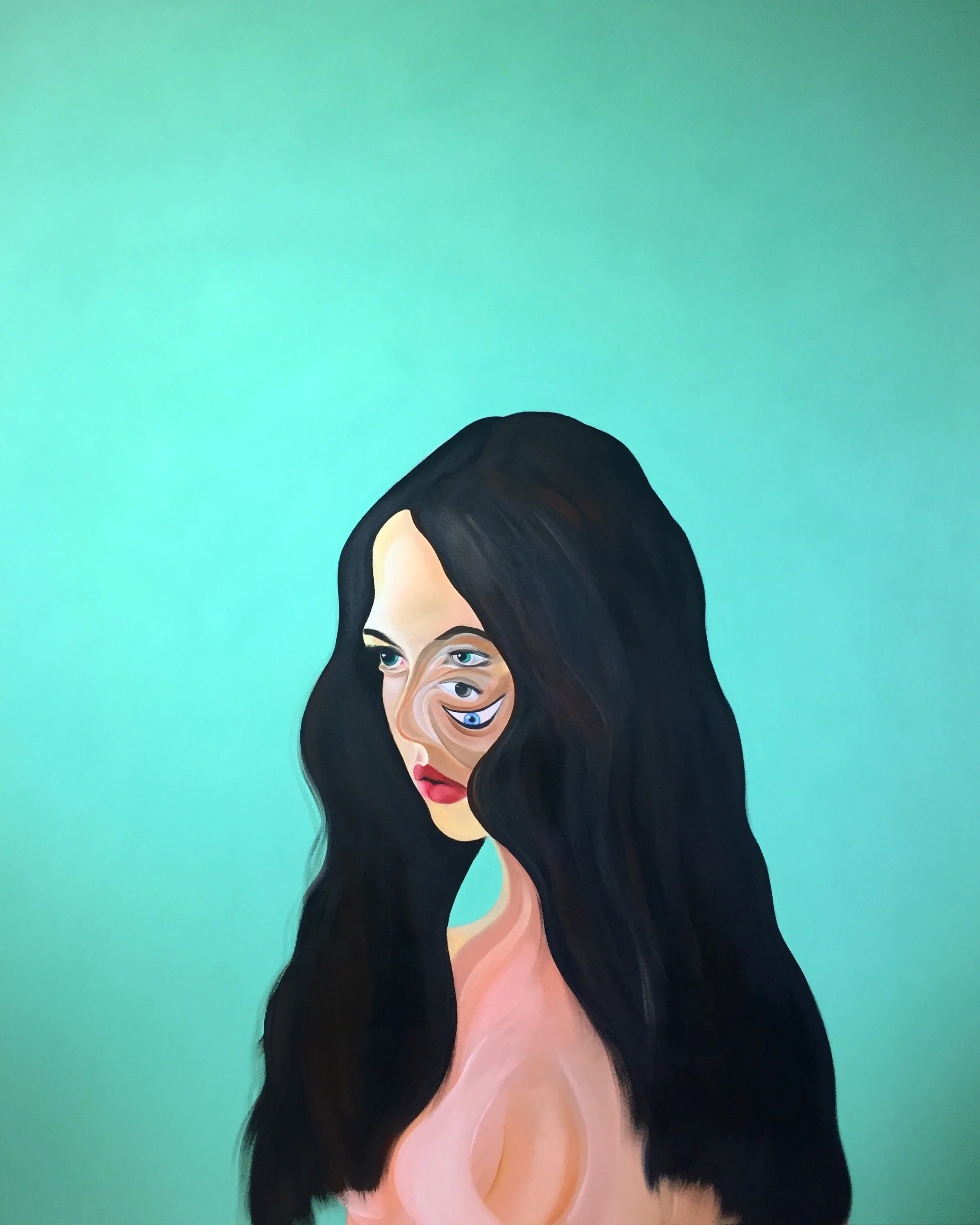  Acrylic on Canvas  64 x 52 in  163 x 132 cm 