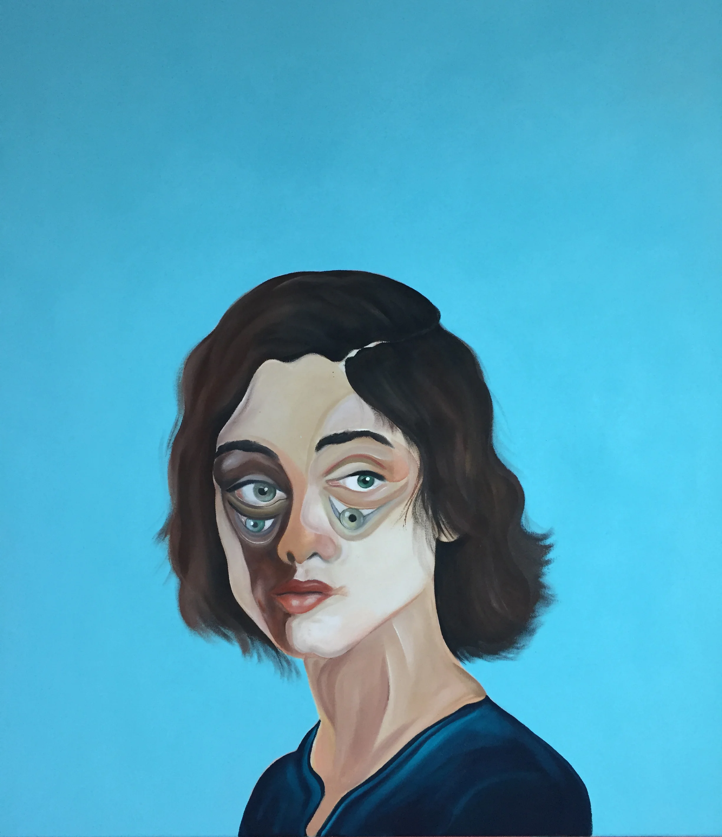  Acrylic and Oil Stick on Canvas  32 x 28 in  81 x 71 cm 