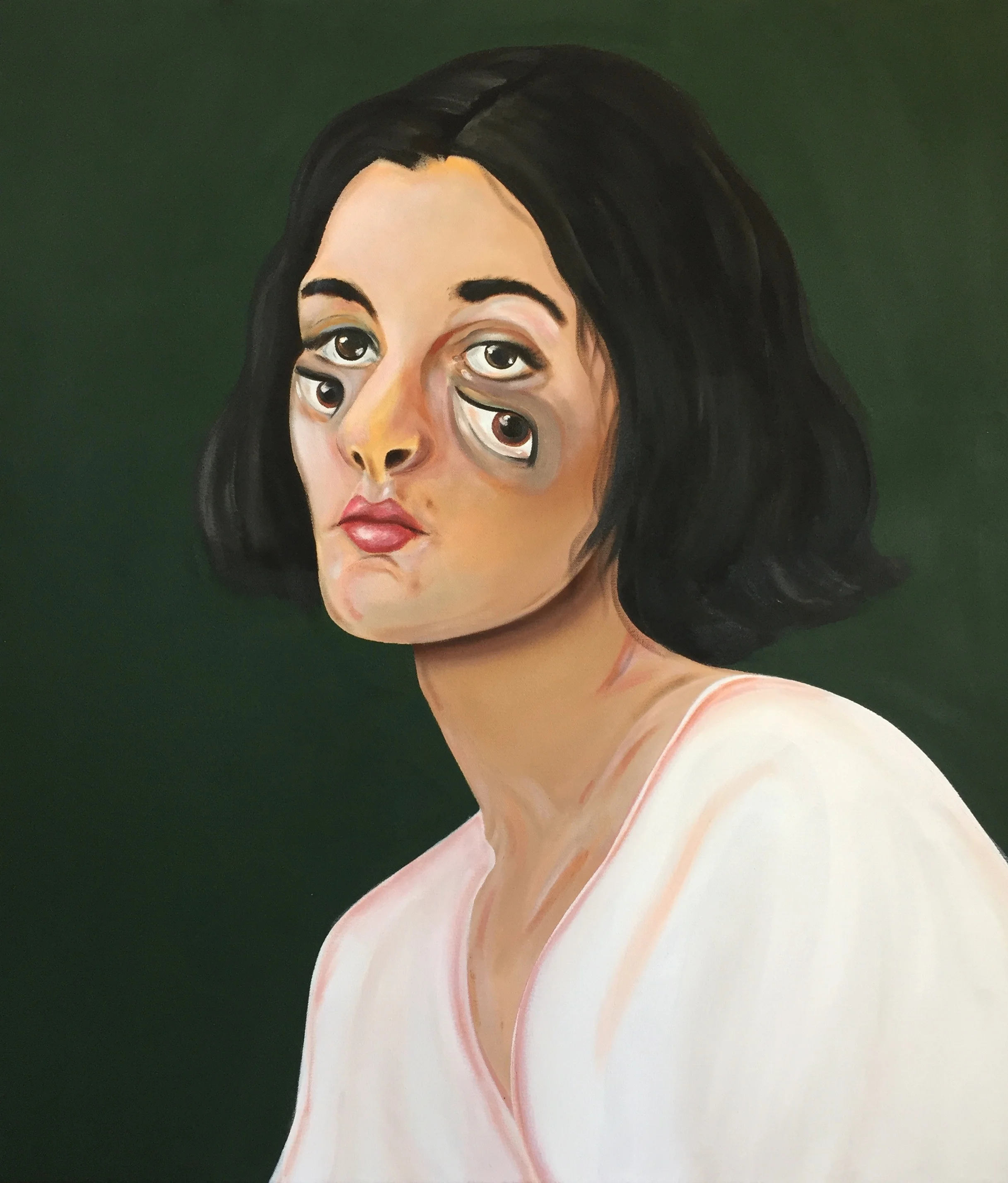  Acrylic and Oil Stick on Canvas  32 x 28 in  81 x 71 cm 