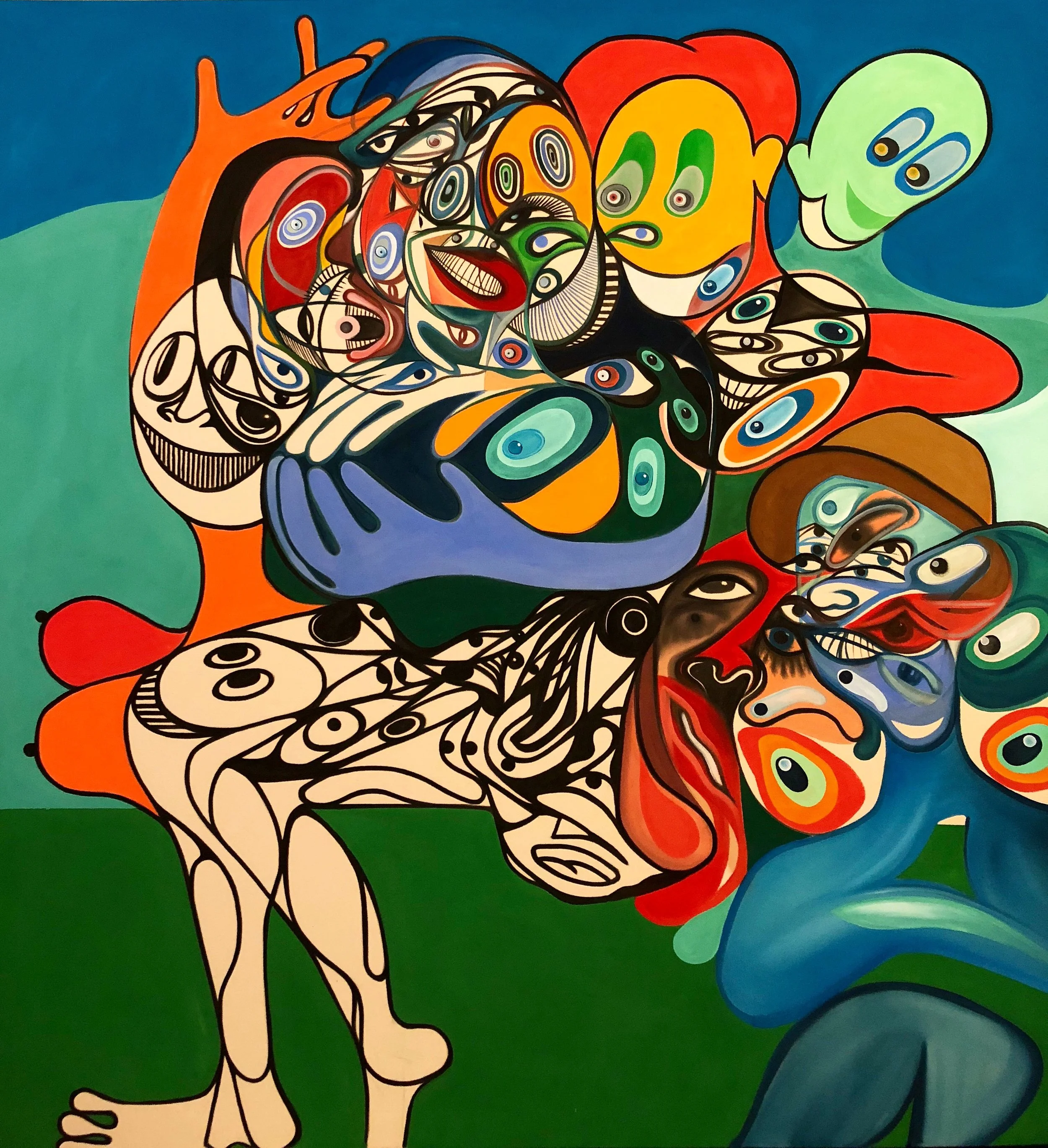  Acrylic on Canvas  64 x 60 in  163 x 152 cm 