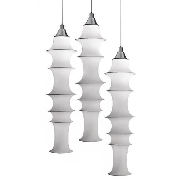 A group of 'Falkland lights' from 1964. The pendant is still produced by Danese Milano.