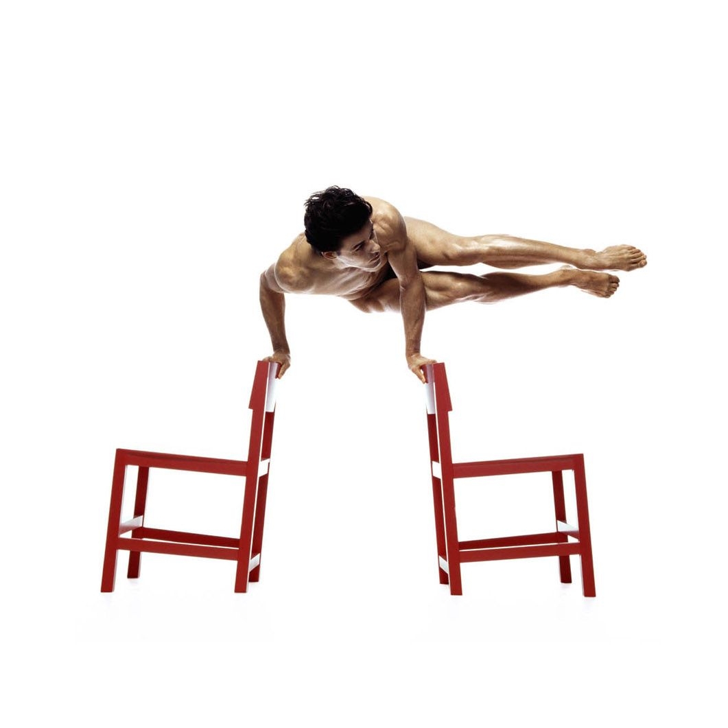 A Moooi promotional image of the AVL Shaker chair with photography by Erwin Olaf.