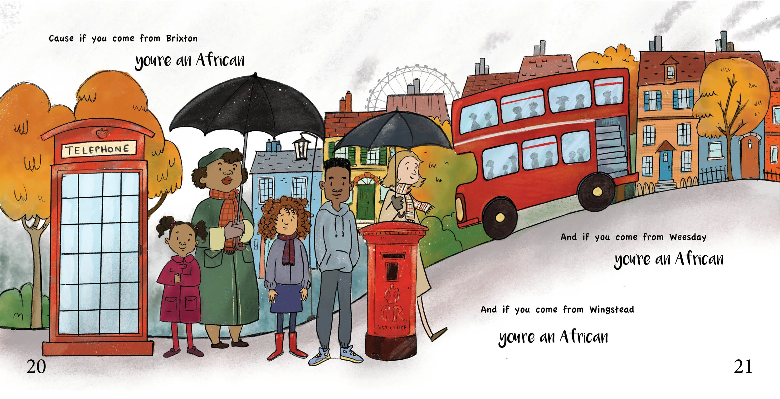 London-Image from  African - featuring the lyrics of Peter Tosh