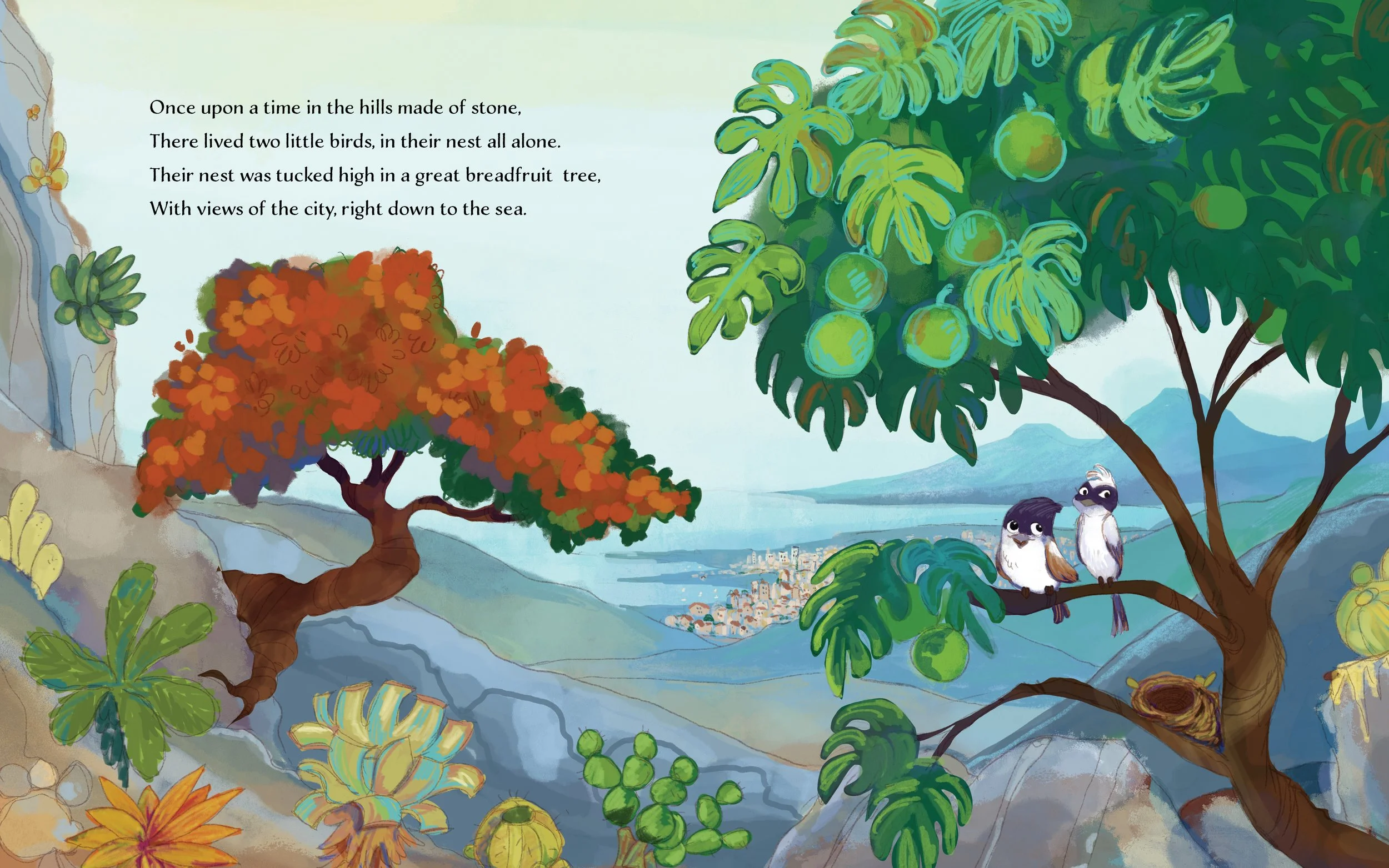 The Bird In The Pink Poui Tree Interior 