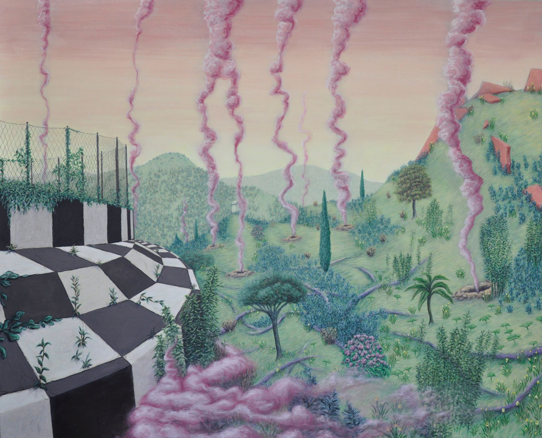 Nursary , 2013, flashe on panel, 50"x61.5"