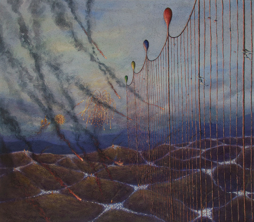 Nocturne , 2013, flashe on panel, 21"x24"