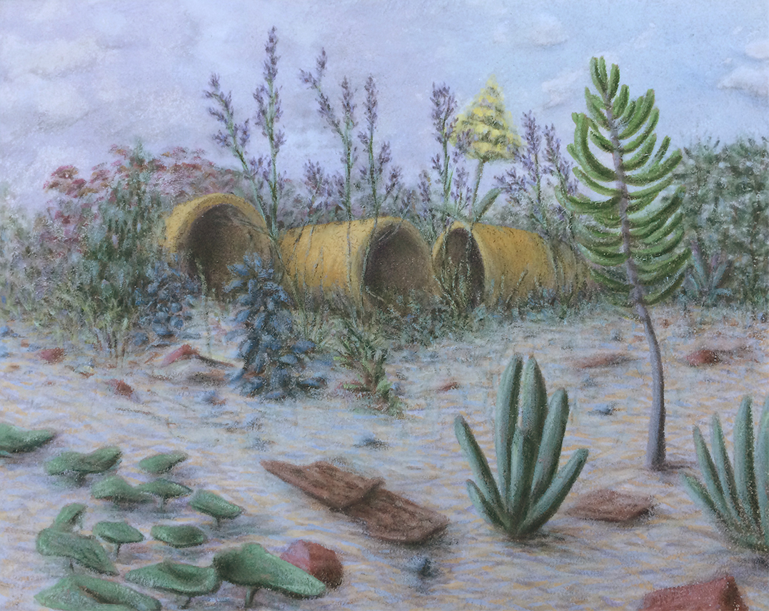 Folly Sector , 2015, flashe on panel, 16"x20"