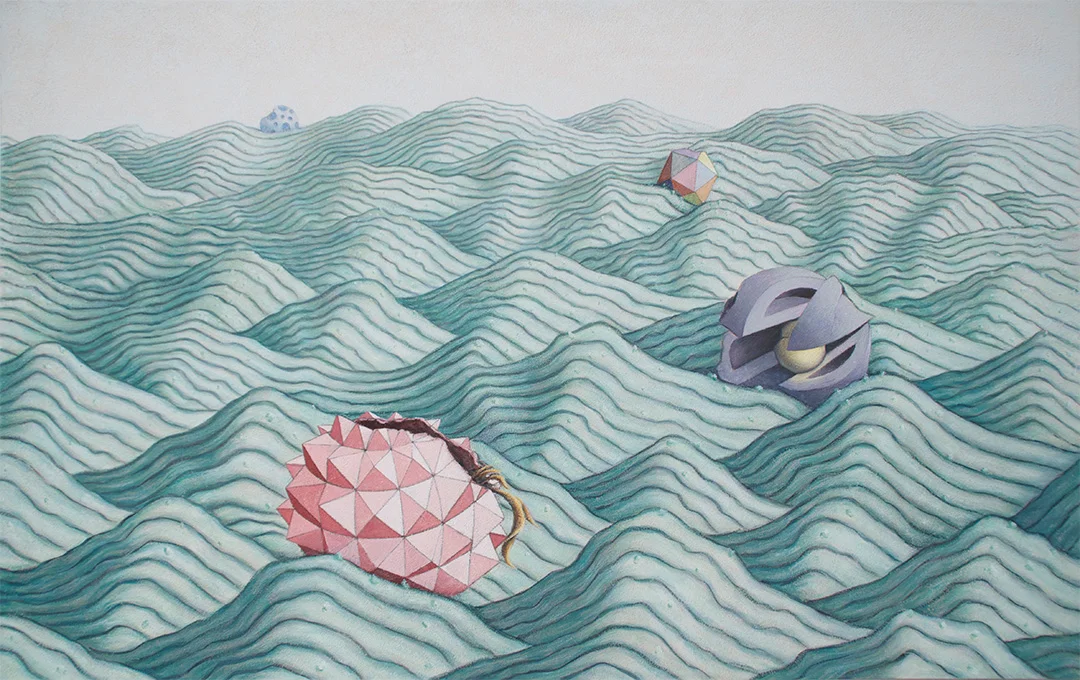 Flotilla, #1, 2013, flashe on panel