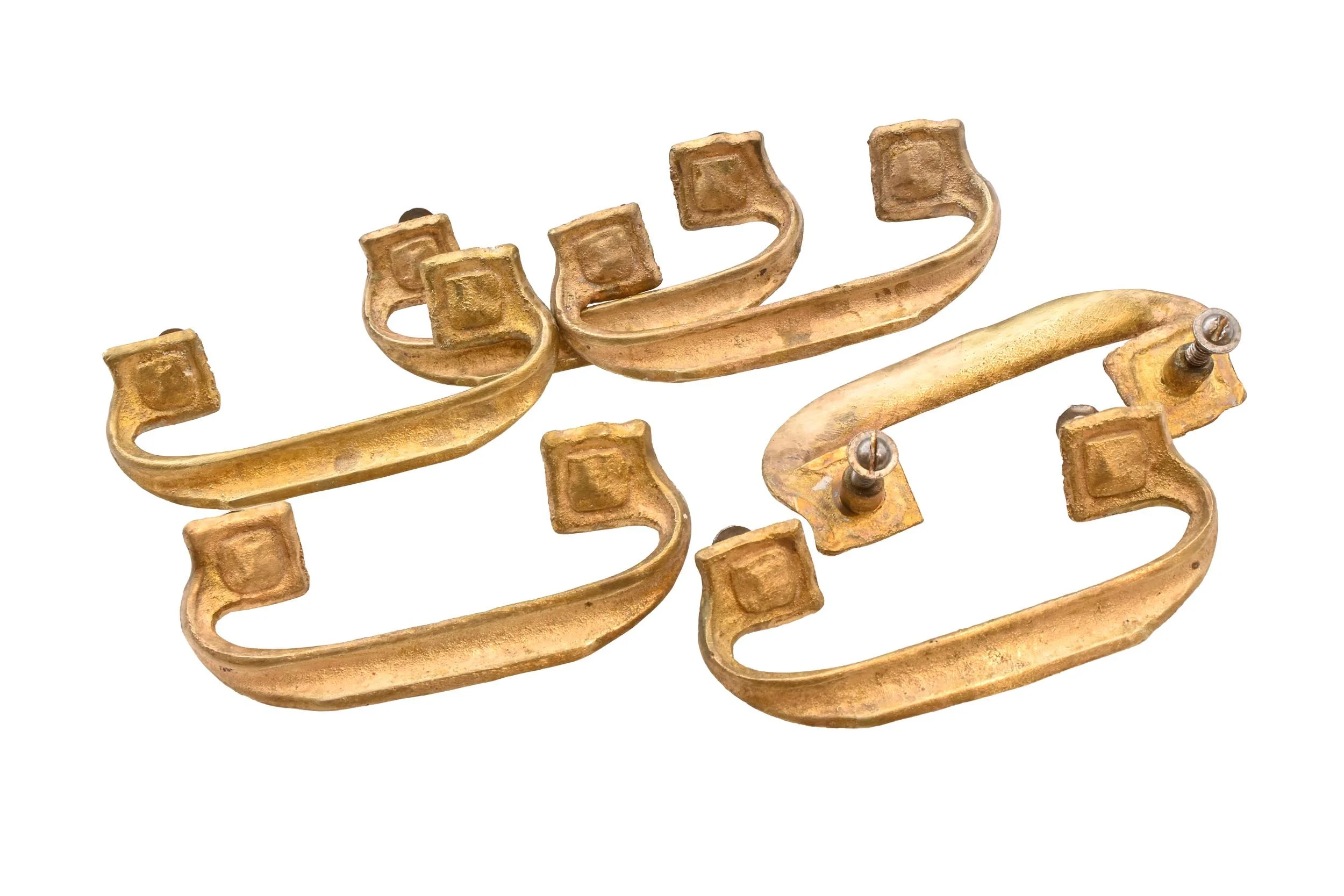 25814 primative art nouveau brass pulls set of six 1.jpg
