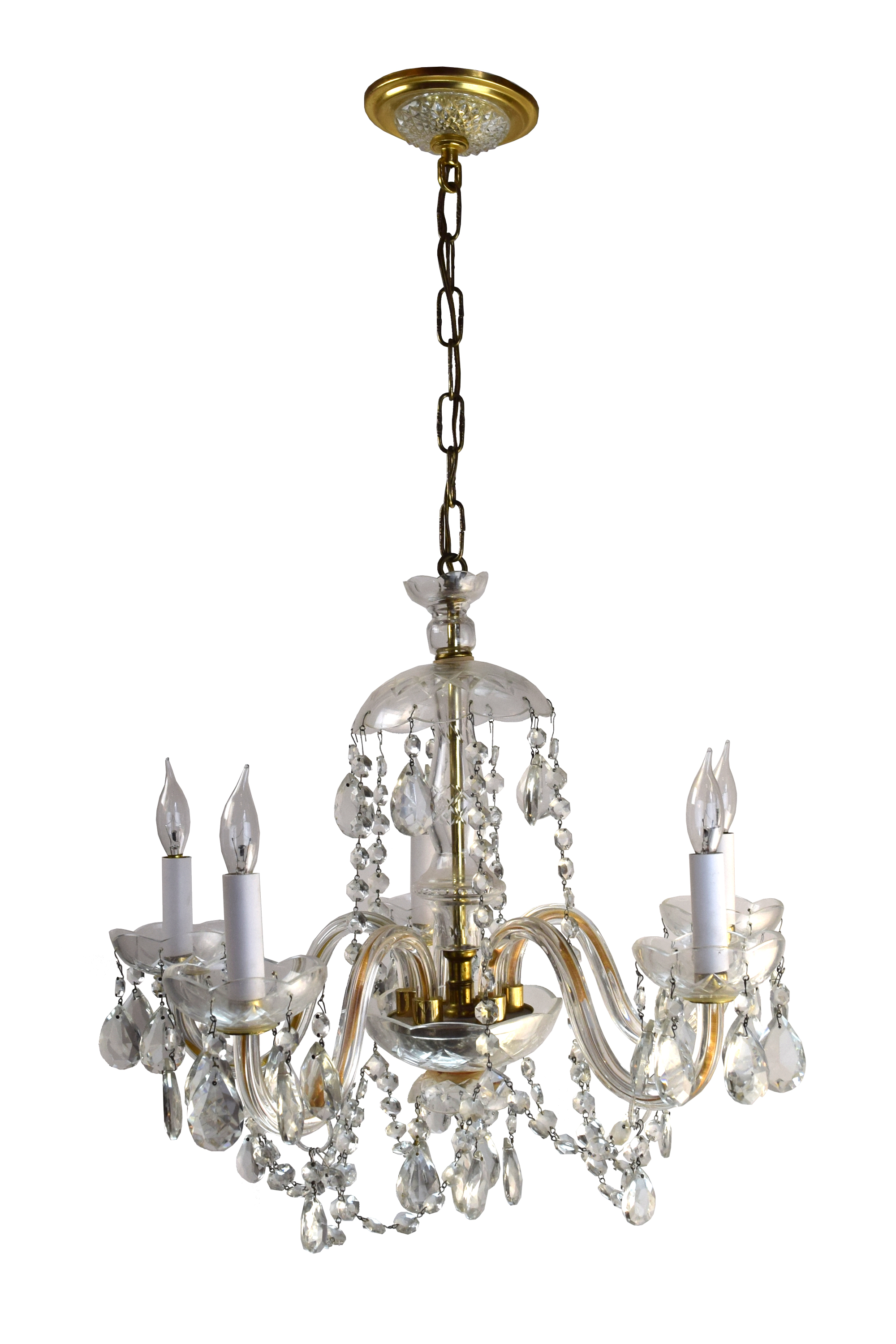 5 Candle Crystal Chandelier, Crystal Candle Chandelier Standard Sizes