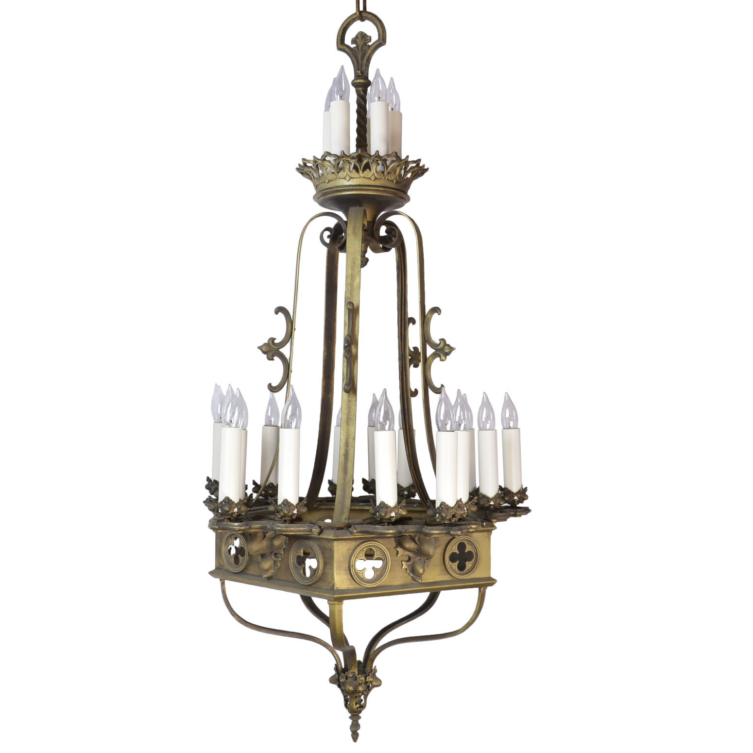 gothic 20-candle tiered chandelier