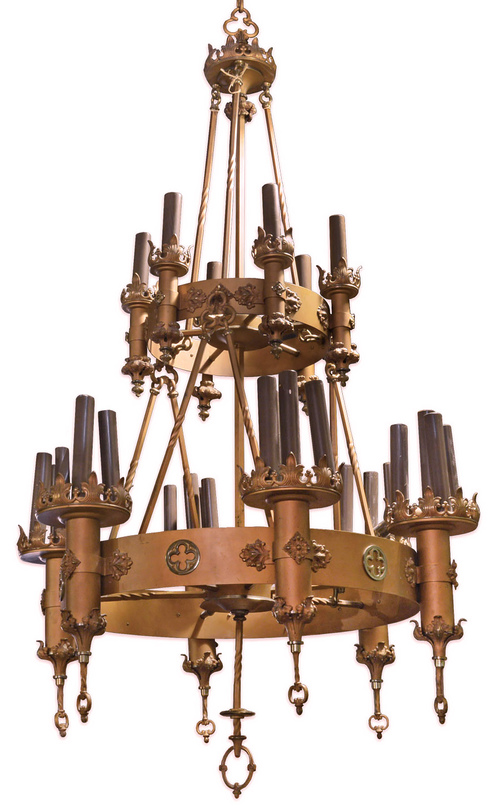 two-tier gothic chandelier